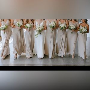 David’s Bridal - jersey a-line bridesmaid dress with knot detail